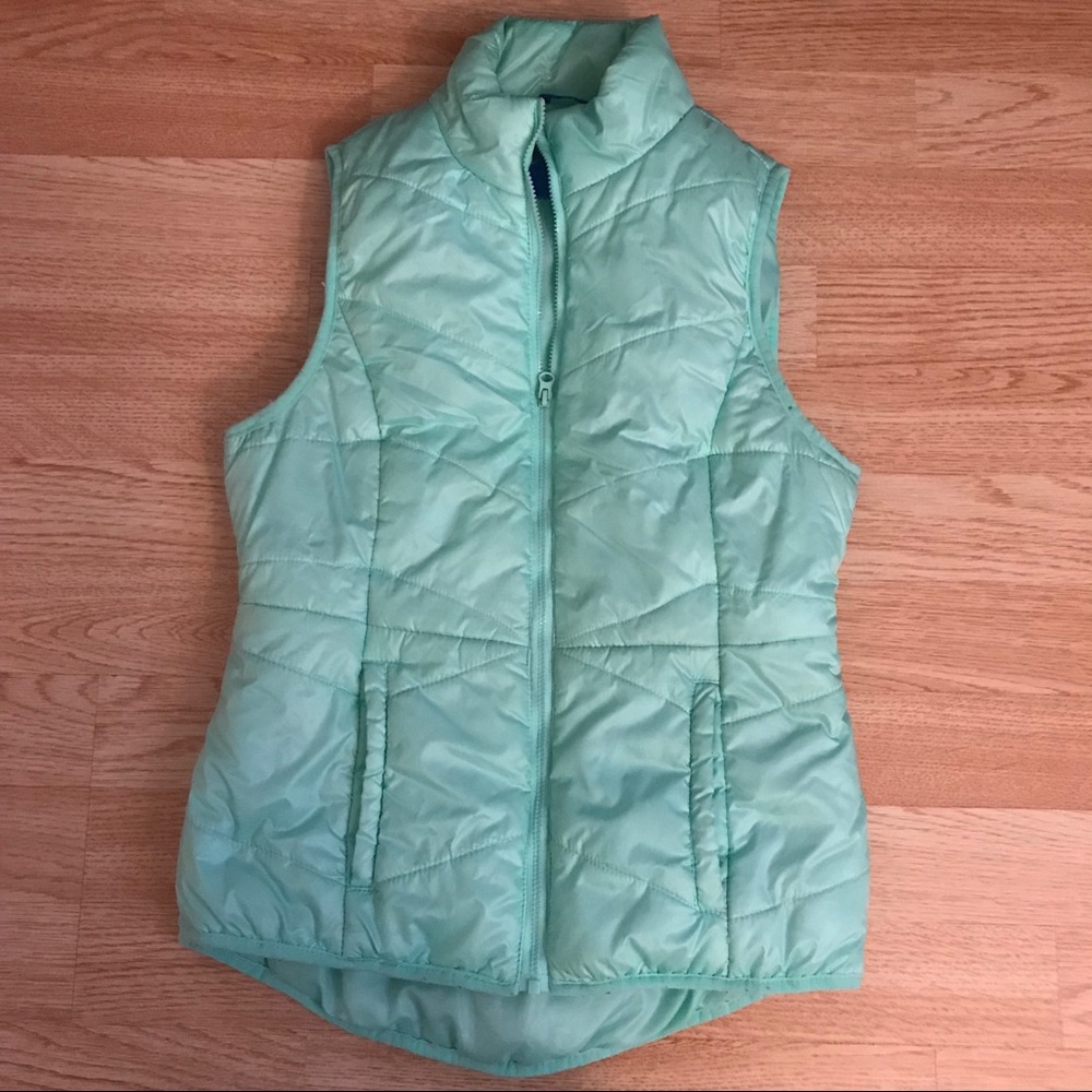 Teal puffer vest